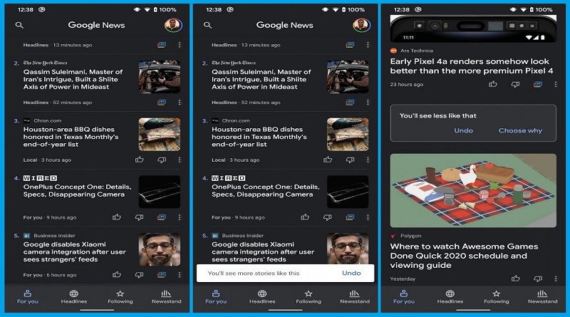  Google Is Developing An Improved Dark Mode and Up/Down Vote Buttons For Its News App