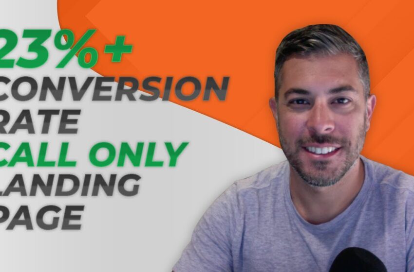  Landing Page Example | 23%+ Conversion Rate Landing Page (Call Only Page)