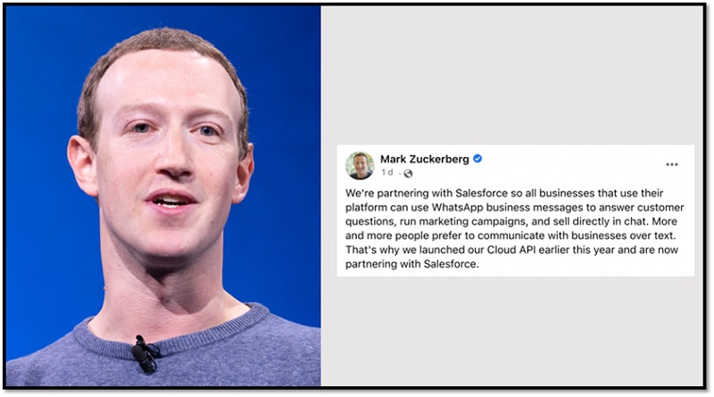  Mark Zuckerberg announces new partnership with Salesforce